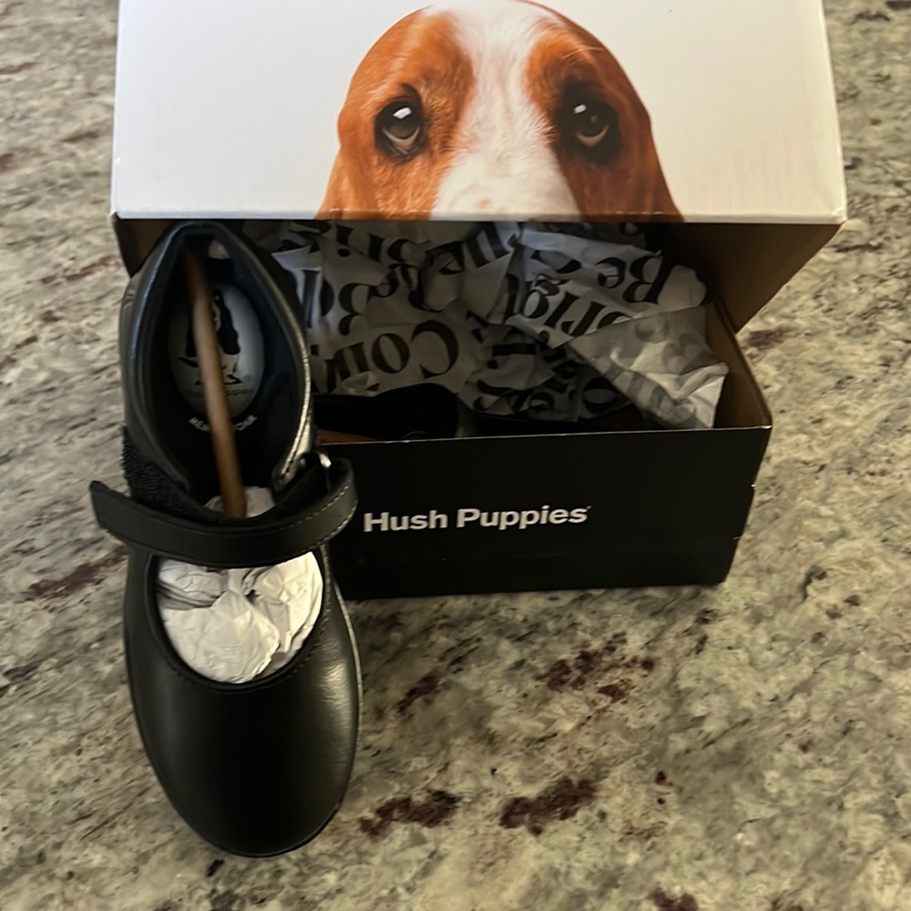 Hush Puppies School Shoes Black